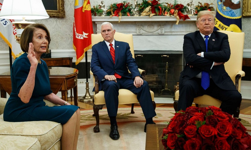 Trump a los gritos con los demócratas en una reunión televisada en el Salón Oval