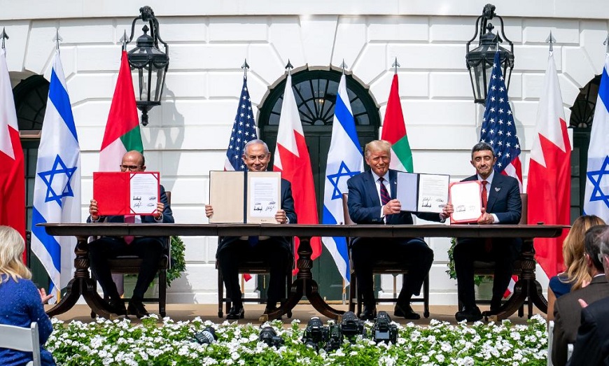 Trump presidió la firma del acuerdo entre Israel, los Emiratos Árabes y Bahréin