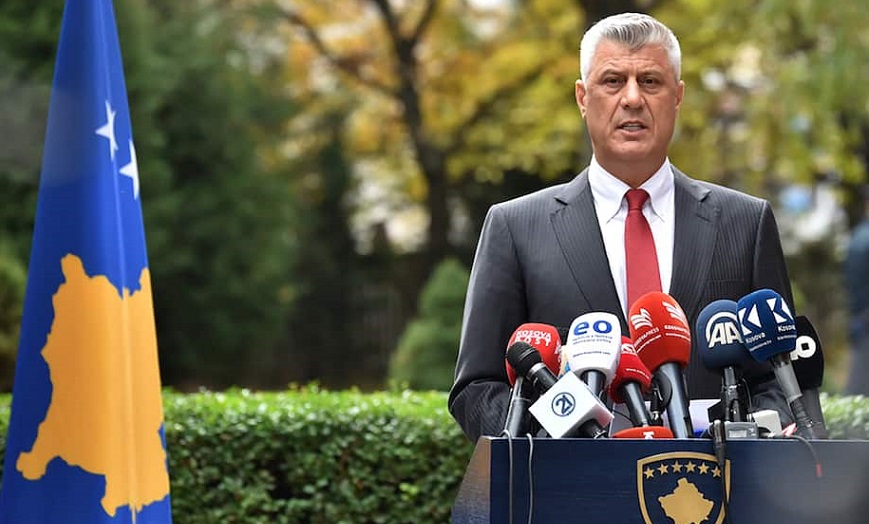Dimite el presidente de Kosovo, imputado por crímenes de guerra