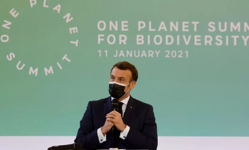 Macron llamó a «una transformación profunda y rápida» del modelo de desarrollo para proteger el medio ambiente