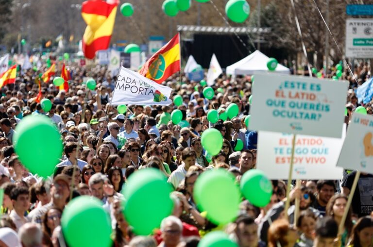 23.000 personas se manifiestan contra el aborto en Madrid