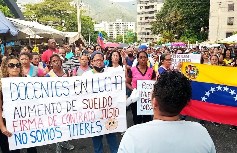 Marchas en Venezuela por salarios dignos y libertad sindical