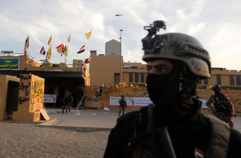 Dispararon tres cohetes sobre la embajada de Estados Unidos en Irak