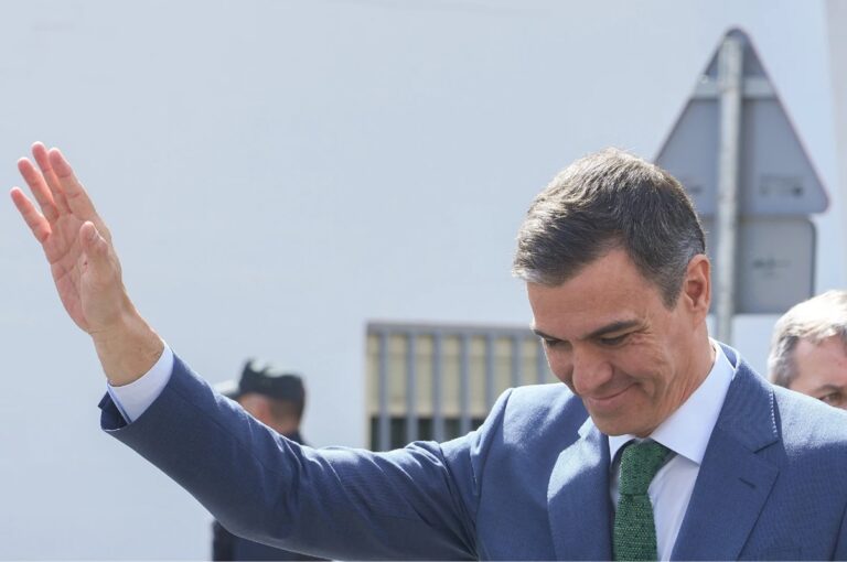 Manifestación en apoyo a Pedro Sánchez