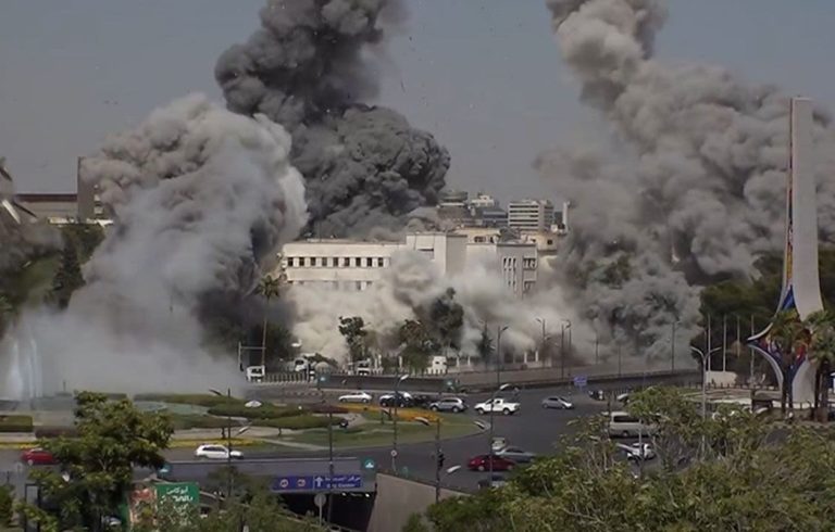 Israel atacó el Ministerio de Defensa sirio en Damasco